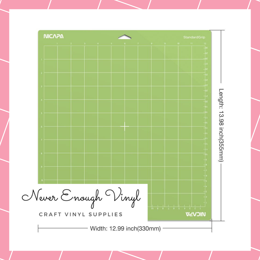 NICAPA Standard Grip Cutting Mat - 12x12 (1Pc) - For Cricut Machines