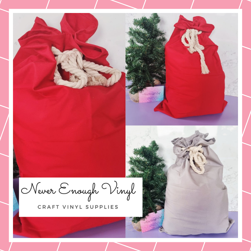 Santa Sack - Blank - Red, Off-White & Grey