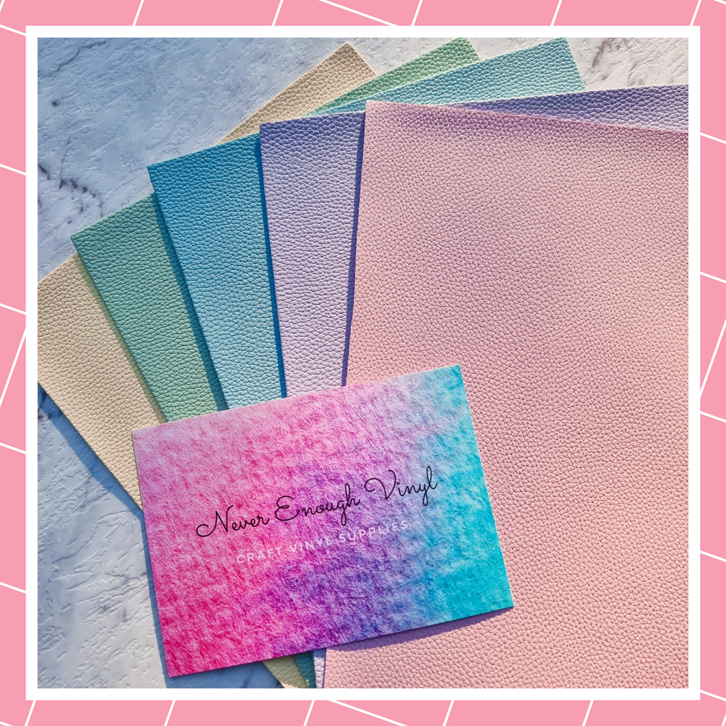 Pastel Leatherette Litchi Sheets (A4 Sheet)